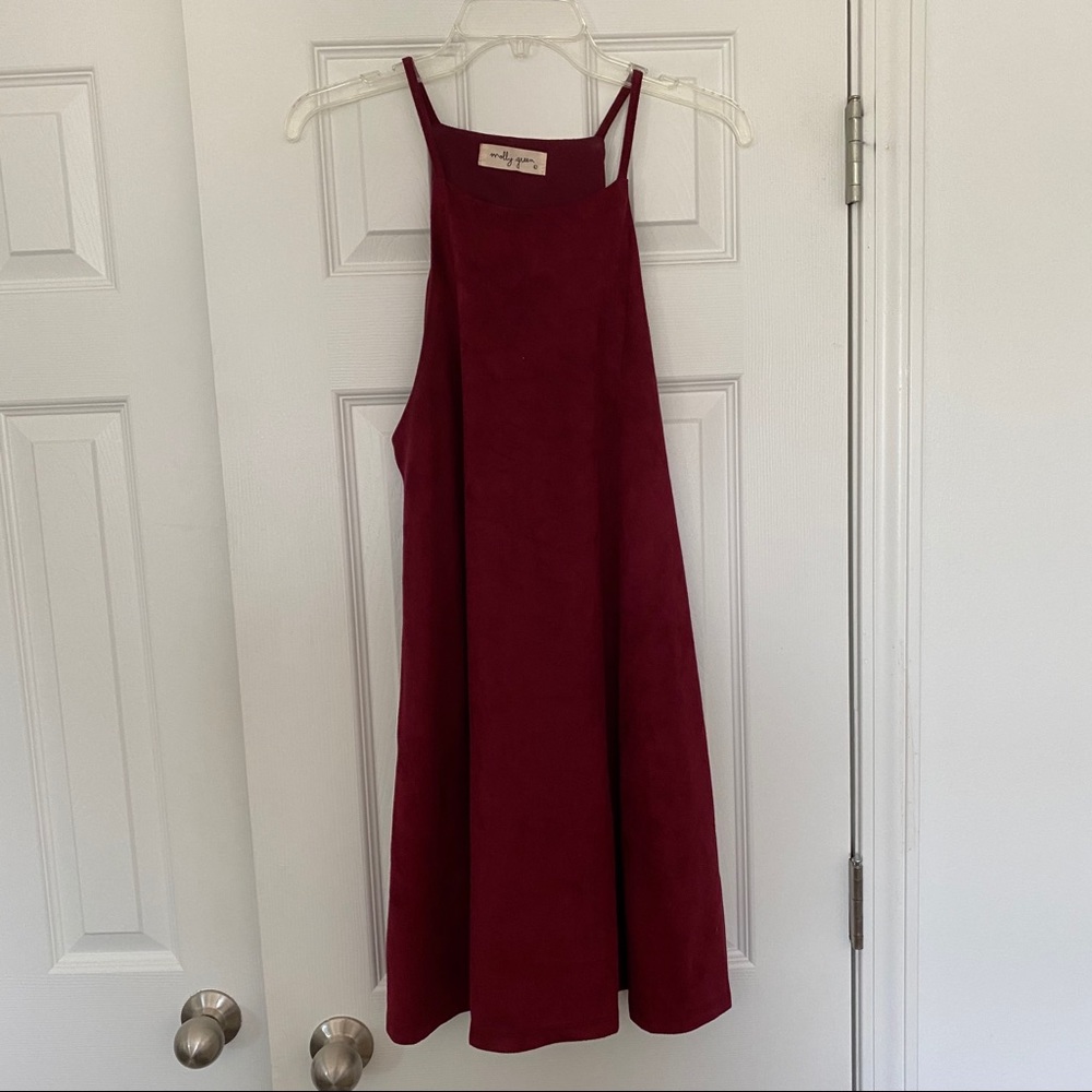 Velvet maroon dress